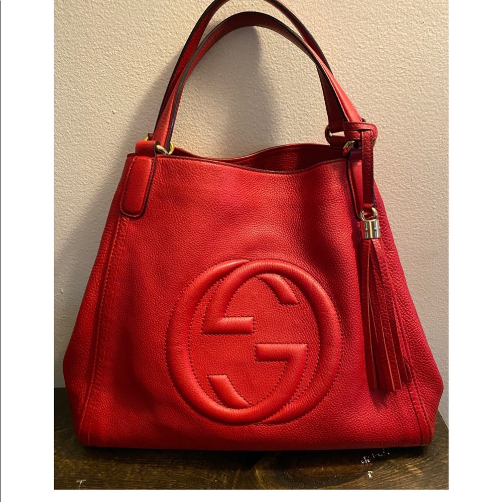 Gucci Pebbled Calfskin Medium Soho Handbag